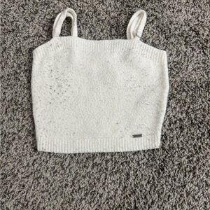Hollister Cream Knit Cropped Tank